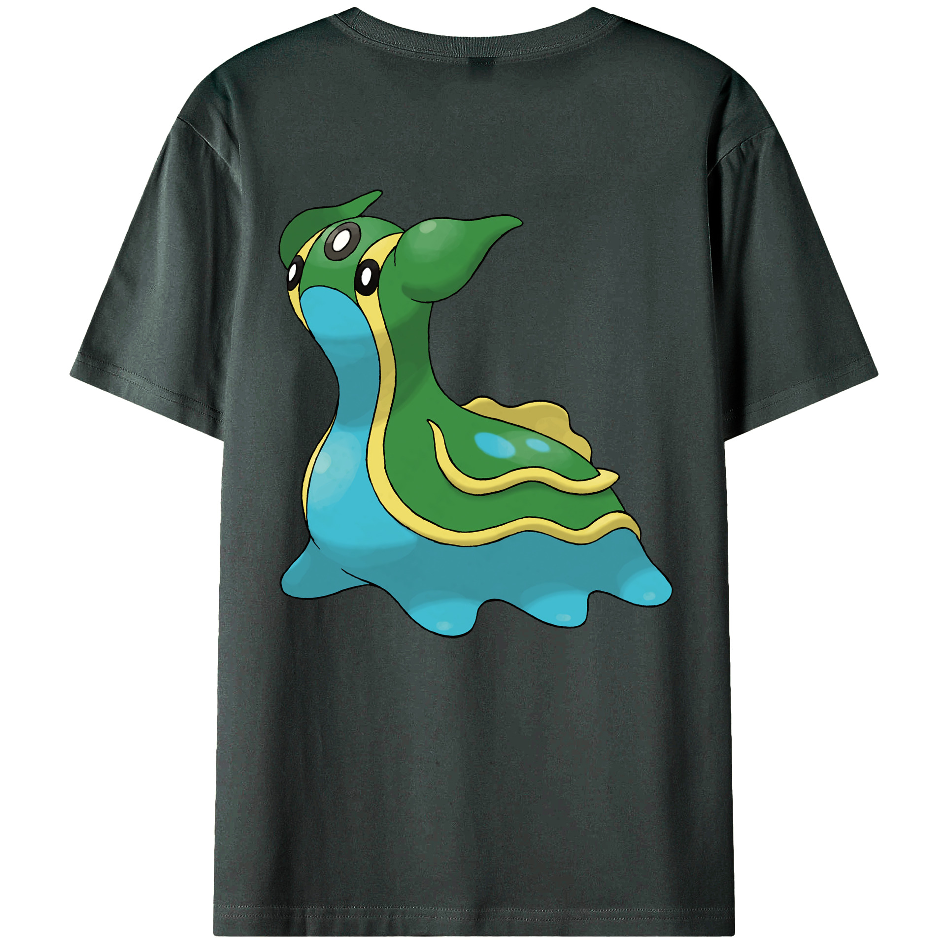 （画像用） ポケットモンスター Pokémon 綿100％ メンズ半袖Tシャツ（バックプリント） 通気性